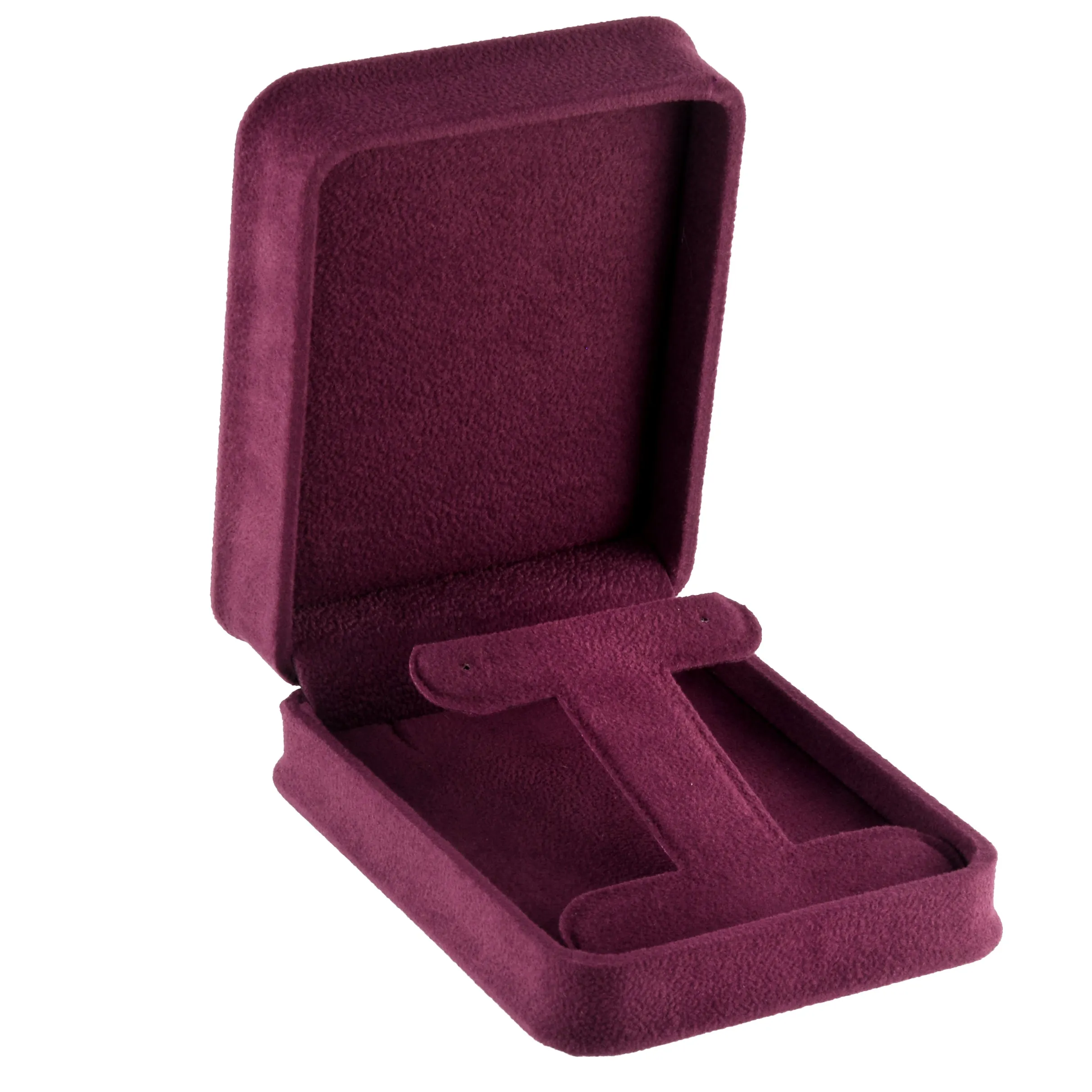 Rich Suede Long T-Style Earring Box, Ornate Collection