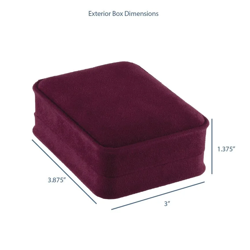 Rich Suede Long T-Style Earring Box, Ornate Collection