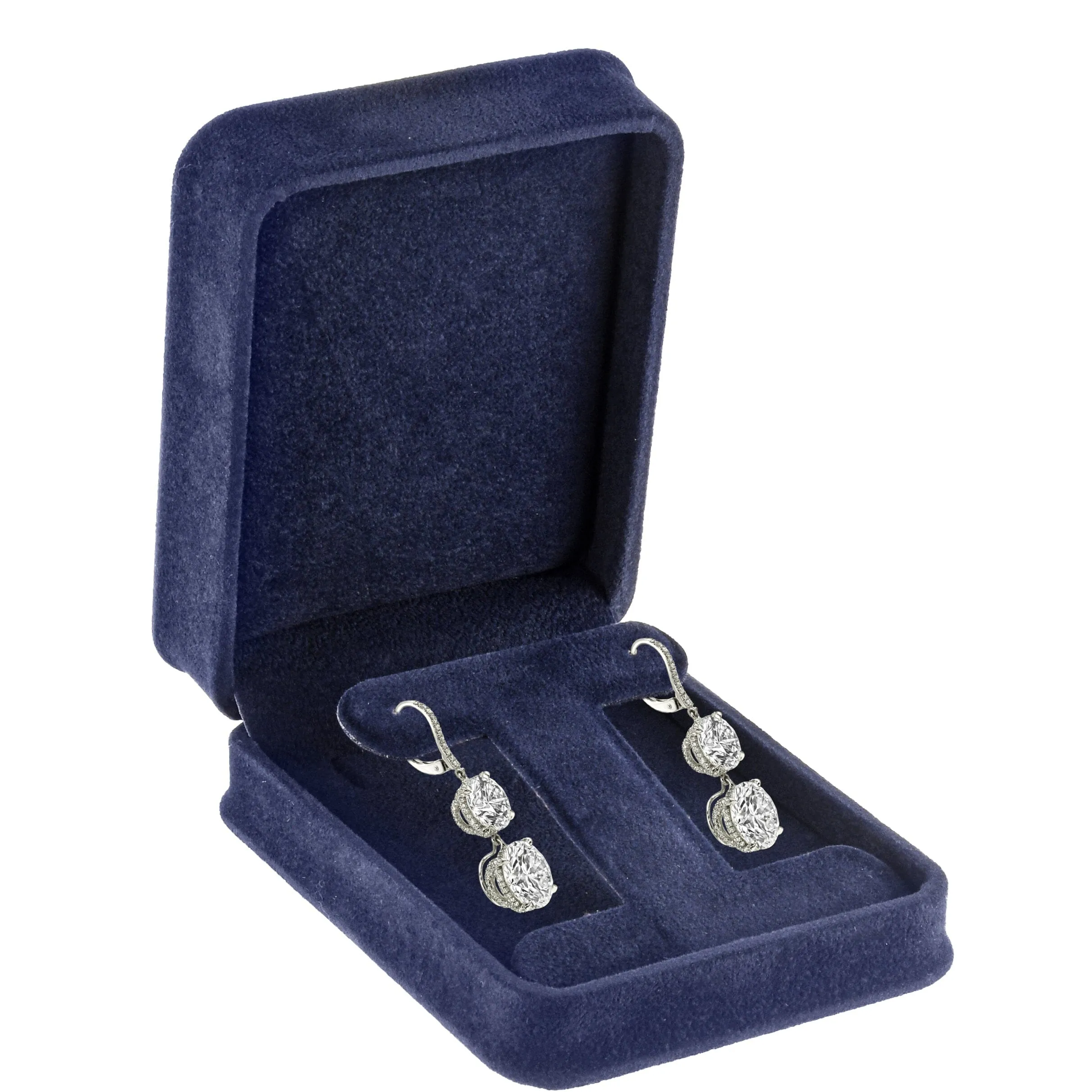 Rich Suede Long T-Style Earring Box, Ornate Collection