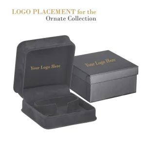 Rich Suede Long T-Style Earring Box, Ornate Collection