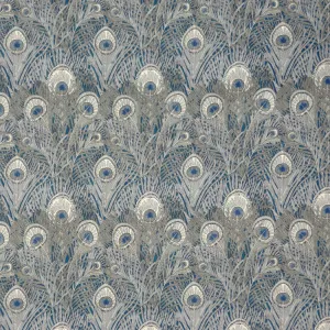 SILVER & BLUE FEATHERS 'HERA' LIBERTY LAWN COTTON HANDKERCHIEF