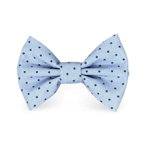 Soft Blue Pin Dot Bow Tie