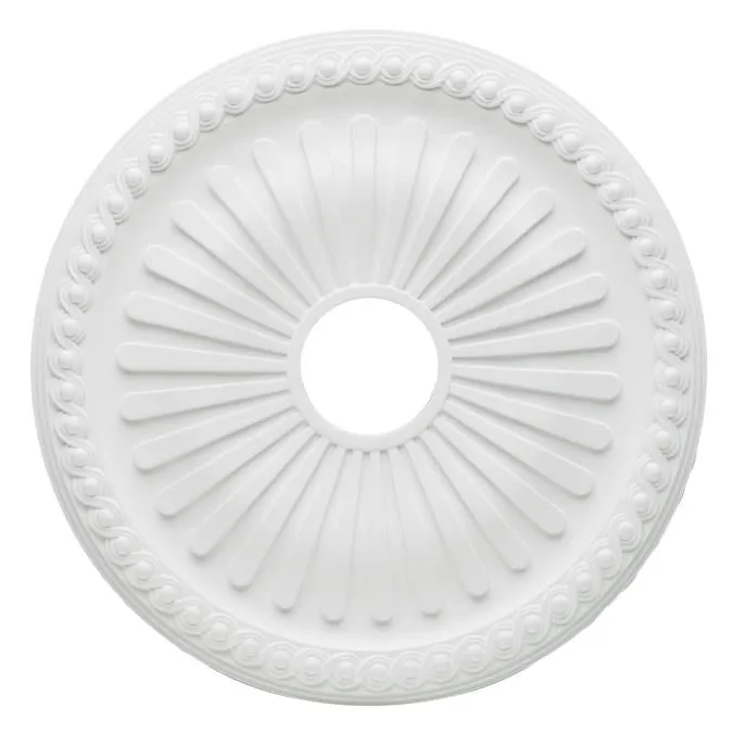 Westinghouse 7775200 White Finish Soleil Polyurethane Ceiling Medallion