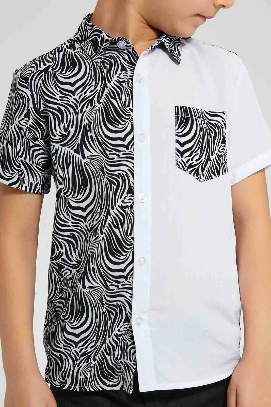 White And Black Zebra Shirt