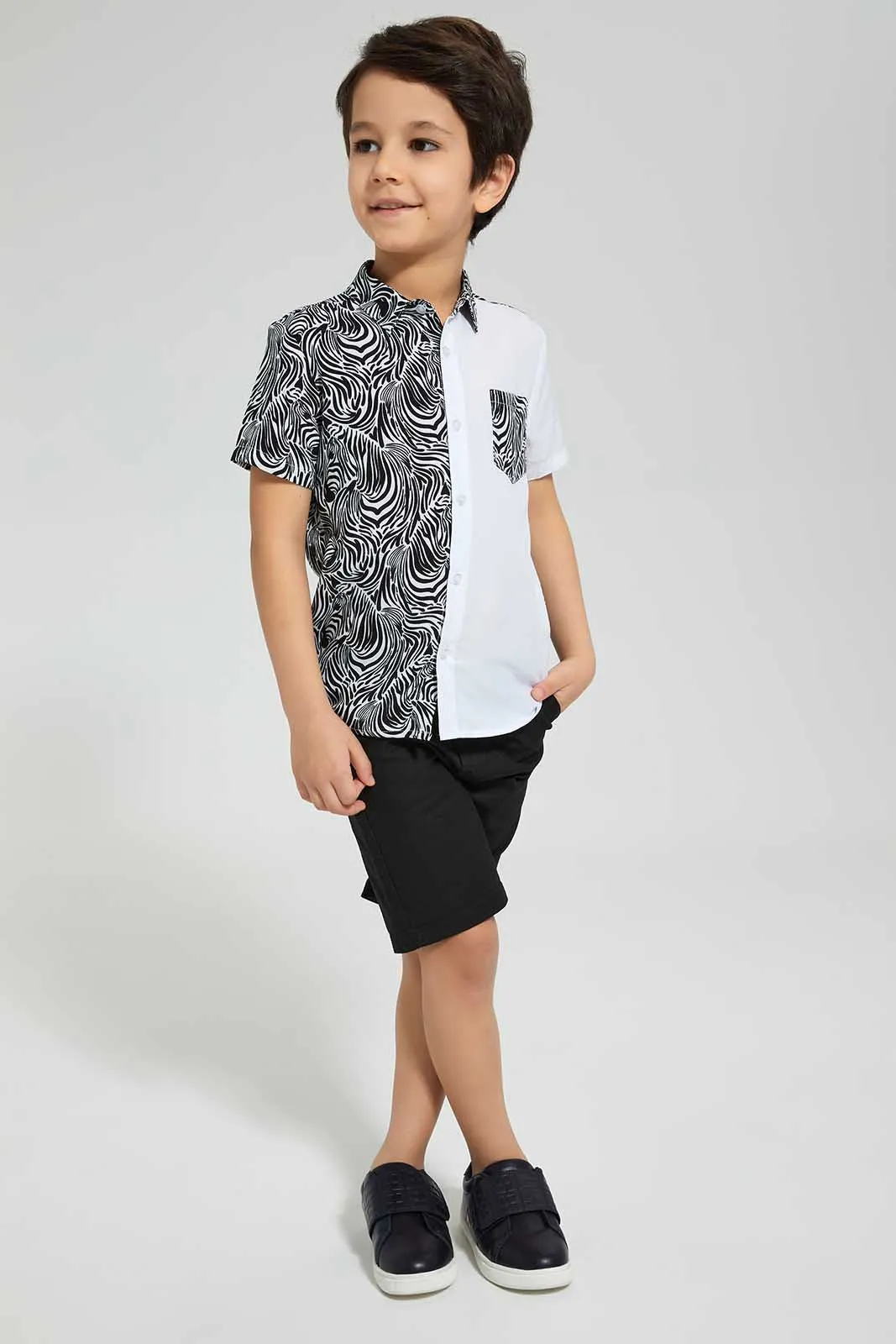 White And Black Zebra Shirt