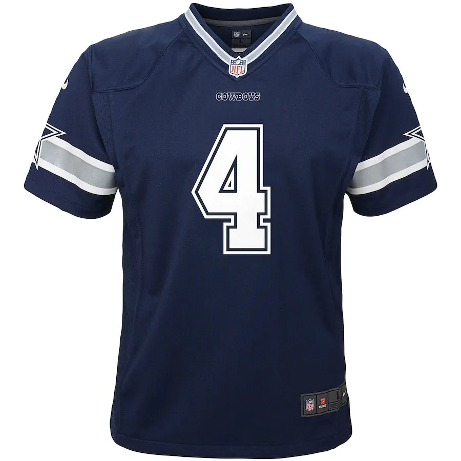 Youth Dak Prescott #4 Navy Dallas Cowboys Nike - Game Jersey